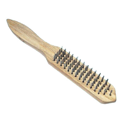 Зачистная щетка CNIC 5-ти рядная на деревянной колодке оцинкованная проволока d=0,35мм B005 ZST 29745