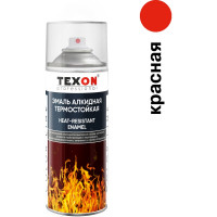 Антикоррозионная эмаль TEXON термостойкая до 400 градусов, красная, аэрозоль, 520 мл TX185351