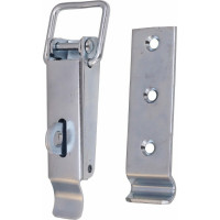 Замок для ящика VORMANN с ушком, с выгнутой ответной частью 138х47 мм, оцинкованный 01209130/9030