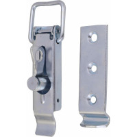 Замок для ящика VORMANN с задвижкой, с выгнутой ответной частью 110х37 мм, оцинкованный 01206105/9025