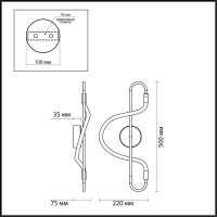 Настенный светильник ODEON LIGHT LED 1*12W KEYS 4303_12WL