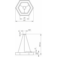 Светодиодный светильник ЭРА Geometria Hexagon SPO-123-W-40K-045 45Вт 4000К 2500Лм белый Б0050554