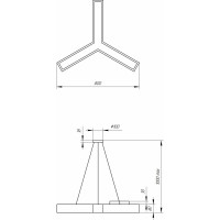 Светодиодный светильник ЭРА Geometria Igrek SPO142W40K044 44Вт 4000К 3000Лм IP40 белый Б0050568