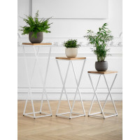 Столик под кашпо GreenWeen Loft 80 белый GW-L80W