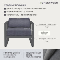 Уличное кресло GreenWeen CAPRI серое GW-AL-CAPRI-CH-800G