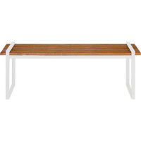 Уличная скамья GreenWeen FJORD белая GW-FJORD-W-W