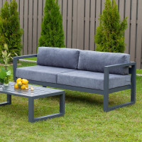 Уличный диван GreenWeen CAPRI серый GW-AL-CAPRI-SOFA-1900G