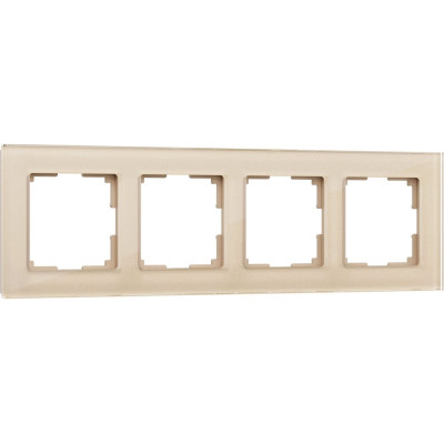 Рамка на 4 поста WERKEL W0041111 Favorit шампань стекло a050794