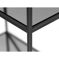 Стеллаж GreenWeen KARIN черный/стекло, 550x300x1750 GW-KARIN-G-B