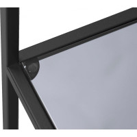 Стеллаж GreenWeen KARIN черный/стекло, 550x300x1750 GW-KARIN-G-B