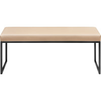 Банкетка GreenWeen ALBA черная/экокожа Light Beige GW-ALBA-LEA-110B-LB