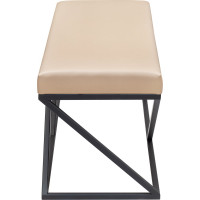 Банкетка GreenWeen ZUMA черная/экокожа Light Beige GW-ZUMA-LEA-110B-LB