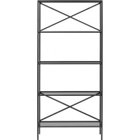 Стеллаж GreenWeen KARIN-800 черный, стекло 1750x800x300 GW-KARIN-800-G-B