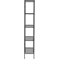 Стеллаж GreenWeen KARIN-800 черный, стекло 1750x800x300 GW-KARIN-800-G-B