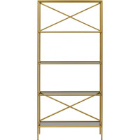 Стеллаж GreenWeen KARIN-800 золотой, стекло 1750x800x300 GW-KARIN-800-G-G