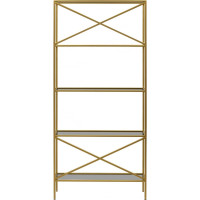 Стеллаж GreenWeen KARIN-800 золотой, стекло 1750x800x300 GW-KARIN-800-G-G