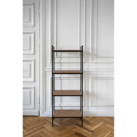 Стеллаж GreenWeen ALTO черный, ЛДСП Робиния, 550x300x1450 GW-ALTO-550B-LD-R