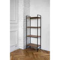 Стеллаж GreenWeen ALTO черный, ЛДСП Робиния, 550x300x1450 GW-ALTO-550B-LD-R