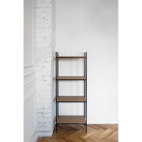 Стеллаж GreenWeen ALTO черный, ЛДСП Робиния, 550x300x1450 GW-ALTO-550B-LD-R