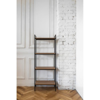 Стеллаж GreenWeen ALTO черный, ЛДСП Робиния, 550x300x1450 GW-ALTO-550B-LD-R