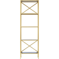 Стеллаж GreenWeen KARIN золотой/стекло, 550x300x1750 GW-KARIN-G-G