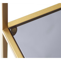 Стеллаж GreenWeen KARIN золотой/стекло, 550x300x1750 GW-KARIN-G-G