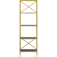 Стеллаж GreenWeen KARIN золотой/керамика антрацит, 550x300x1750 GW-KARIN-G-KA