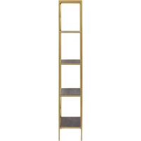 Стеллаж GreenWeen KARIN золотой/керамика антрацит, 550x300x1750 GW-KARIN-G-KA