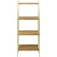 Стеллаж GreenWeen ALTO золотой, дуб, 550x300x1450 GW-ALTO-550W-G