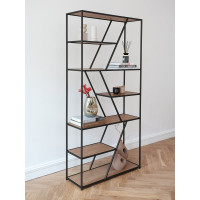 Стеллаж GreenWeen ARNETTA черный/Робиния 1920x900x300 GW-ANNET-B-LD-R