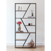 Стеллаж GreenWeen ARNETTA черный/Робиния 1920x900x300 GW-ANNET-B-LD-R