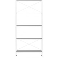 Стеллаж GreenWeen KARIN-800 белый, стекло 1750x800x300 GW-KARIN-800-G-W