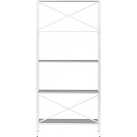 Стеллаж GreenWeen KARIN-800 белый, стекло 1750x800x300 GW-KARIN-800-G-W