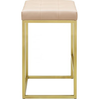 Полубарный стул GreenWeen SOHO золотой/экокожа Light Beige GW-SOHO-G-LEA-LB