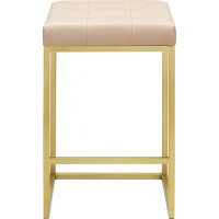Полубарный стул GreenWeen SOHO золотой/экокожа Light Beige GW-SOHO-G-LEA-LB