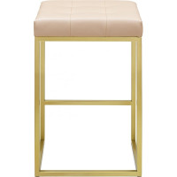 Полубарный стул GreenWeen SOHO золотой/экокожа Light Beige GW-SOHO-G-LEA-LB