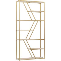 Стеллаж GreenWeen ARNETTA золотой, полки керамика, цвет слоновая кость 1920x900x300 GW-ANNET-G-KI