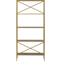 Стеллаж GreenWeen KARIN-800 золотой, керамика антрацит, 1750x800x300 GW-KARIN-800-G-KA