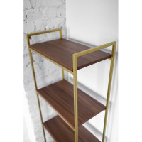 Стеллаж GreenWeen ALTO золотой, ЛДСП Робиния, 550x300x1450 GW-ALTO-550G-LD-R