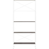 Стеллаж GreenWeen KARIN-800 белый, керамика антрацит 1750x800x300 GW-KARIN-800-W-KA