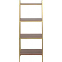 Стеллаж GreenWeen ALTO золотой, ЛДСП Орех 550x300x1450 GW-ALTO-550G-LD