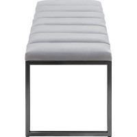 Банкетка GreenWeen ALBA, черная, верх Light Blue, Bulon 1100x400x450 GW-ALBA-LB-110B-BL