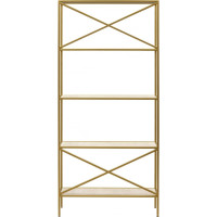 Стеллаж GreenWeen KARIN-800 золотой, керамика слоновая кость, 1750x800x300 GW-KARIN-800-G-KI
