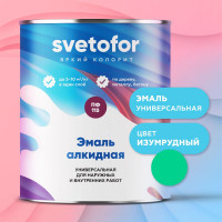 Эмаль Светофор ЛЮКС ПФ-115 изумрудная, 0.8 кг ТД000003737