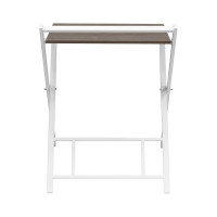 Складной компьютерный стол GreenWeen 600 мм, белый/дуб графит GW-PCT600W-L-G