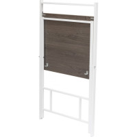 Складной компьютерный стол GreenWeen 600 мм, белый/дуб графит GW-PCT600W-L-G