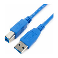 Кабель Cablexpert USB 3.0 Pro, AM/BM, 1.8м, экран, синий, CCP-USB3-AMBM-6