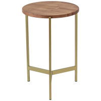 Кофейный столик GreenWeen ODRI, золотой/дуб GW-ODRI-W-G