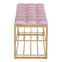 Обувница GreenWeen GARDA, золотой/Dusty Pink/каретная стяжка GW-GARDA-DP-850G-K