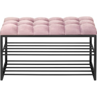 Обувница GreenWeen GARDA, черный/Dusty Pink/каретная стяжка GW-GARDA-DP-850B-K